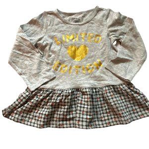 First Impressions girls long sleeve light weight shirt-gray-size 12 months-NWT